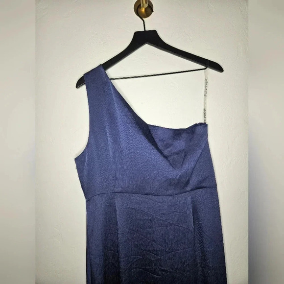 SACHIN & BABI  Chlesea One- Shoulder Gown in Deep Cobalt , Missing Bow - Picture 4 of 7